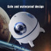 Air humidifier-night light astronaut in a rocket with backlight on USB / white