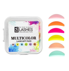 Zestaw wałków do laminacji rzęs Dalashes Lash Lift Pads / MULTICOLOR, 6 par