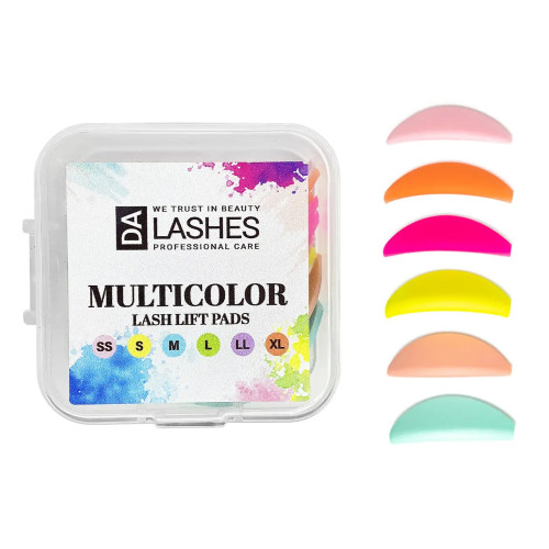 Set of rollers for lamination of eyelashes Dalashes Lash Lift Pads / MULTICOLOR, 6 pairs