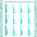 Eyelash lamination rollers OKO / Blue Lagoon, 3 pairs (S,M,L)