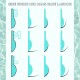 Eyelash lamination rollers OKO / Blue Lagoon, 3 pairs (S,M,L)