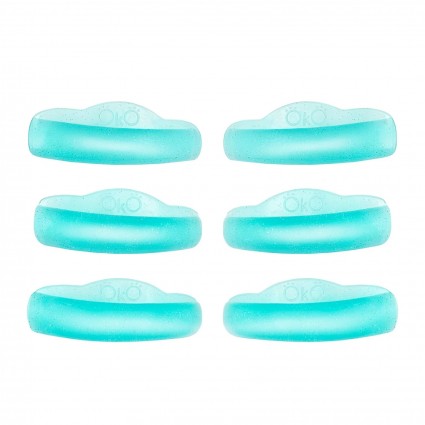 Eyelash lamination rollers OKO / Blue Lagoon, 3 pairs (S,M,L)