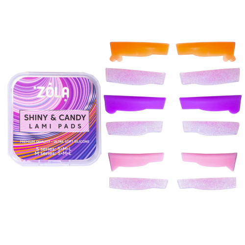 Набір валиків для ламінування вій ZOLA / Shiny & Candy Lami Pads (6 пар)