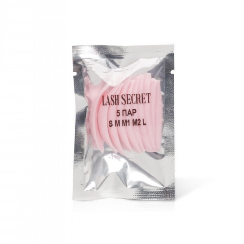 Eyelash curlers LASH SECRET pink / set of 5 pairs (S,M,L,M1,M2) PER PACKAGE