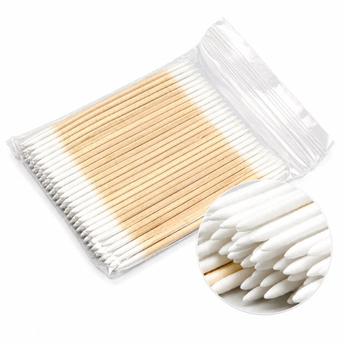 Bamboo cotton swabs, 100 pcs (thin), 7 cm DOUBLE-SIDED – white