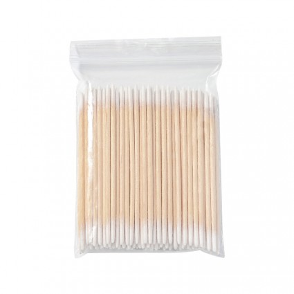 Bamboo cotton swabs, 100 pcs (thin), 7 cm DOUBLE-SIDED – white