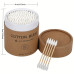 Cotton Buds Bamboo Cotton Swabs, 200 pcs cardboard round packaging - green