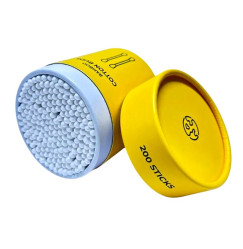 Ватные палочки бамбуковые BAMBOO Cotton Buds, 200 шт картонная упаковка / белые