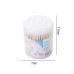 Bamboo cotton swabs in a plastic tube - round packaging, 200 pcs.