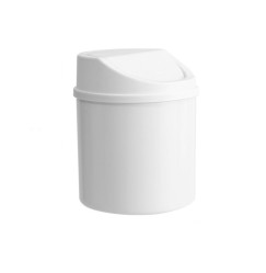 Small tabletop trash can - white