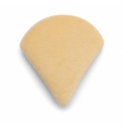 Velor sponge for makeup, knitted, beige.