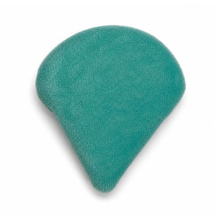 Velor sponge for makeup, knitted, turquoise