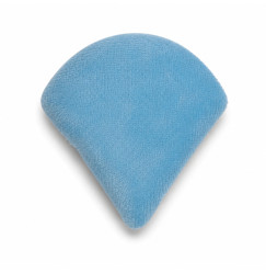 Velor sponge for makeup, knitted, blue