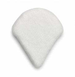 Velor sponge for makeup, knitted, white
