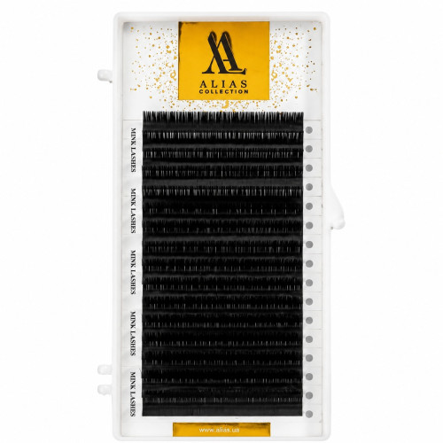 Eyelashes for extensions ALIAS Black | 16 Liny | D 0.07 - 6 mm