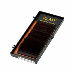 Вії для нарощування VILMY KLIPKY BROWN D-DB MIX L| 0.07 | 8-12 mm