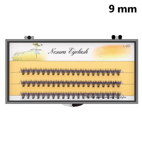 Nesura 20D cluster lashes | 0.07 C curl | 9 mm
