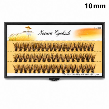 Ресницы пучковые Nesura 30D | 0,07 изгиб C | 10 мм