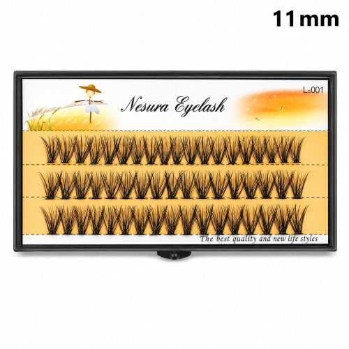 Ресницы пучковые Nesura 30D | 0,07 изгиб C | 11 мм