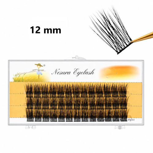 Nesura 42D wide cluster lashes | 0.05 C curl | 12 mm