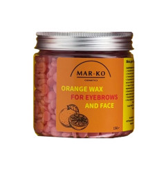 Wosk do brwi i twarzy w granulkach MAR-KO - ORANGE - Pomarańcza, 150 g