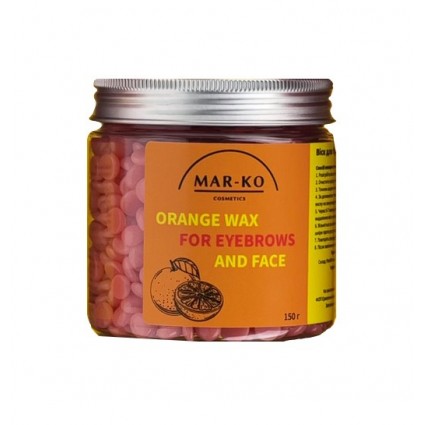Wax for eyebrows and face in granules MAR-KO / ORANGE “Orange”, 150 g