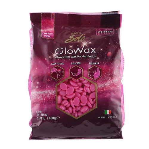 Film wosk w granulkach do depilacji ItalWax / „GloWax” (Pink Cherry), 400 g