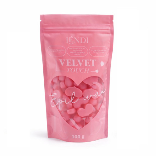 Віск для депіляції професійний Lendi - Velvet Touch, 100 г (рожевий)