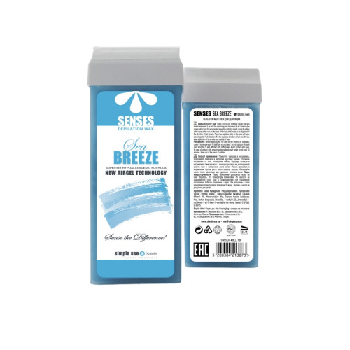 Hipoalergiczny wkład z woskiem do depilacji Simple Use / SEA BREEZE, 100 ml