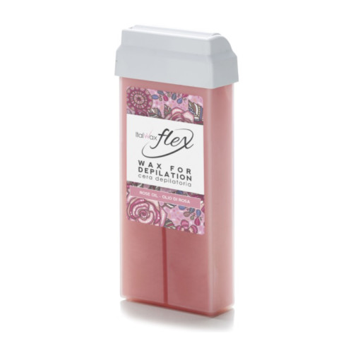 Wosk do depilacji w kartridżu ItalWax FLEX / Olejek Różany / Kaseta - „Róża”, 100 ml