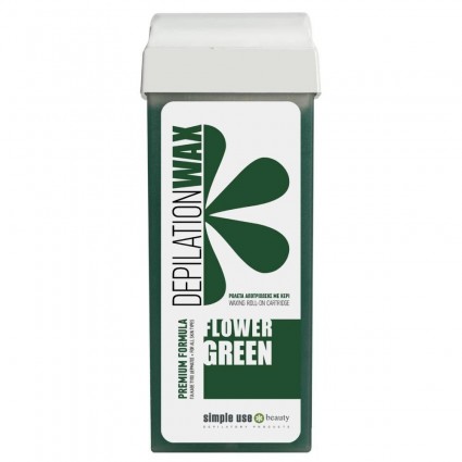 Воск для депиляции в картридже Simple Use - Flower Green (хлорофил), 100 мл