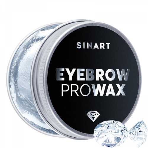 Воск для оформления бровей Sinart EYEBROW PRO WAX CRYSTAL / белый, 15 г (маленький)