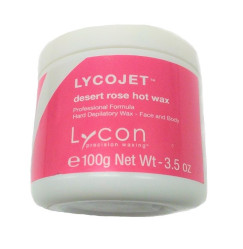 Воск гарячий с розой и ромашкой LYCON LYCOJET / desert rose hot wax, 100 г (баночка)