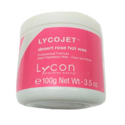 Hot wax with rose and chamomile LYCON LYCOJET / desert rose hot wax, 100 g (jar)