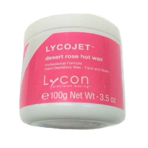 Воск гарячий с розой и ромашкой LYCON LYCOJET / desert rose hot wax, 100 г (баночка)