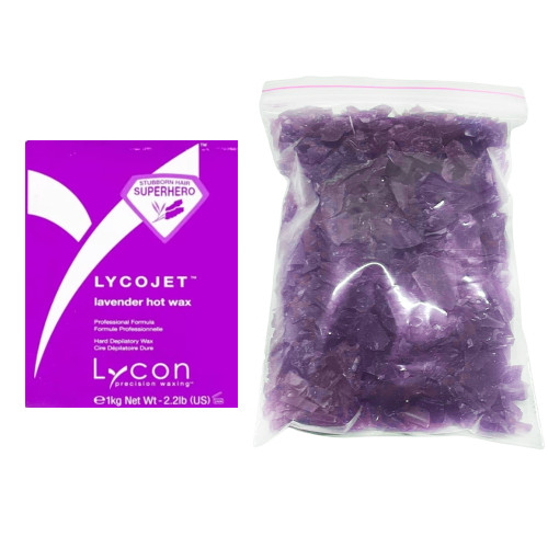 Віск гарячий з лавандою та ромашкою LYCON LYCOJET / Lavender hot wax, 100 гр (у пакеті)