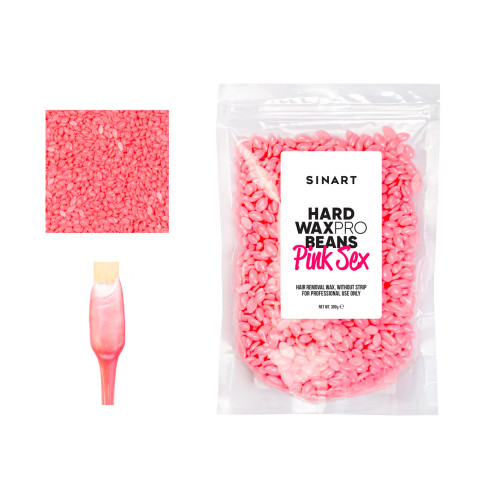 Віск гранульований для депіляції Sinart HARD WAXPRO BEANS/PINK SEX (рожевий), 300 г