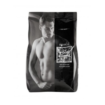 Воск пленочный в гранулах для депиляции ItalWax / Чёрный Pour Homme, 1 кг