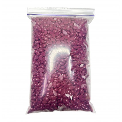 ItalWax Hot Film Wax Granules for Depilation - Plum, 0.5 kg (zipper bag)