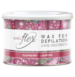 Warm wax in a jar for depilation ItalWax FLEX / Raspberry, 400 ml