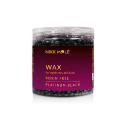 Віск у гранулах для брів та обличчя Nikk Mole / Platinum Black, 100 г (баночка)