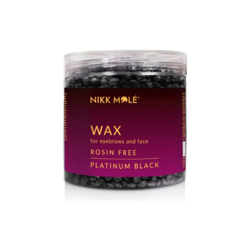 Воск в гранулах для бровей и лица Nikk Mole / Platinum Black, 100 г (баночка)