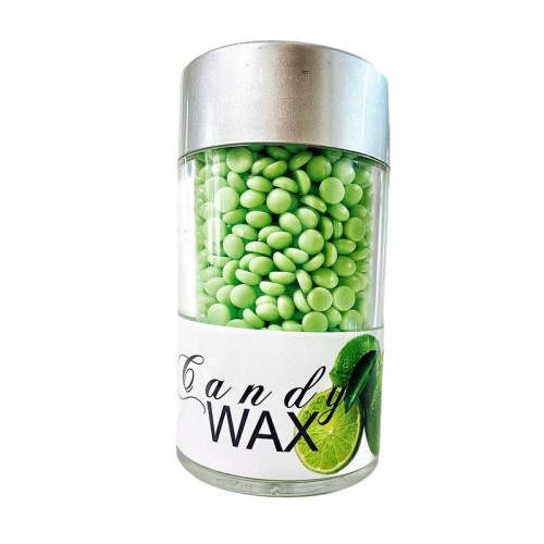 Воск в гранулах синтетический с маслами Permanent lash&brow / Candy Wax / ЛАЙМ / баночка, 110 г