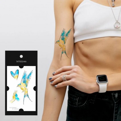 Temporary tattoo Tattooshka "Swallow" / L-48