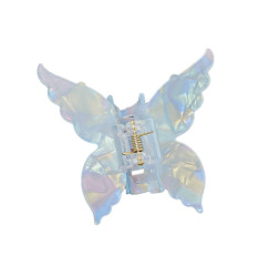 Crab hair clip "Butterfly" / mother-of-pearl blue