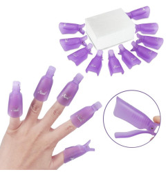 Clip for removing gel polish (10 pieces) / mix color