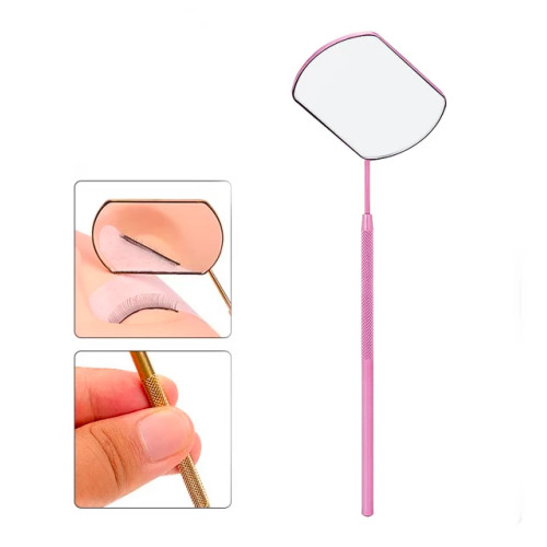 ForMe eyelash extension mirror / pink, rectangular