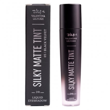Жидкие тени для век ZOLA x Valentina Lelyukh - Silky Matte Tint - 05 Black Velvet