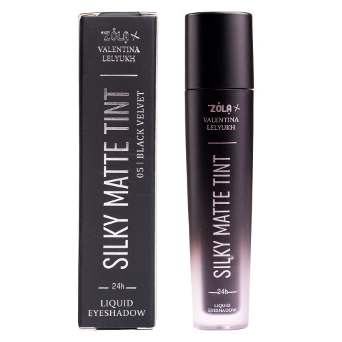 Рідкі тіні для повік ZOLA x Valentina Lelyukh - Silky Matte Tint - 05 Black Velvet
