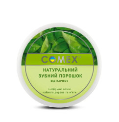 Tooth powder from caries Comex / with essential oil of tea tree and mint, 70 gr